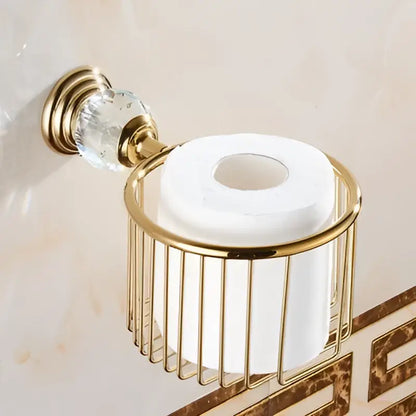 Crystal brass bathroom accessories set gold bathroom hardware