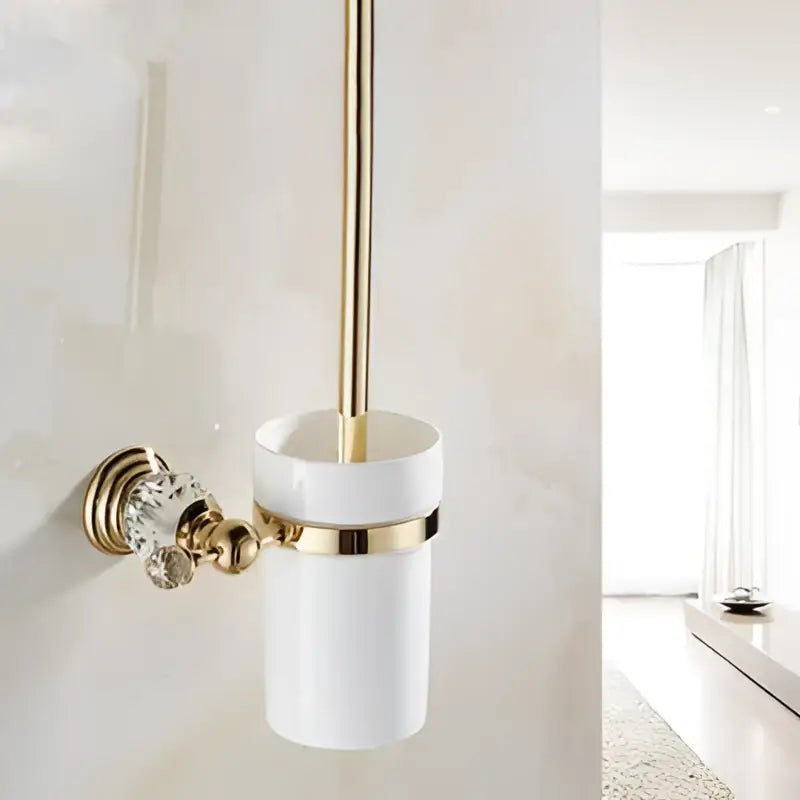 Crystal brass bathroom accessories set gold bathroom hardware