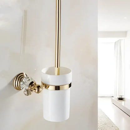 Crystal brass bathroom accessories set gold bathroom hardware