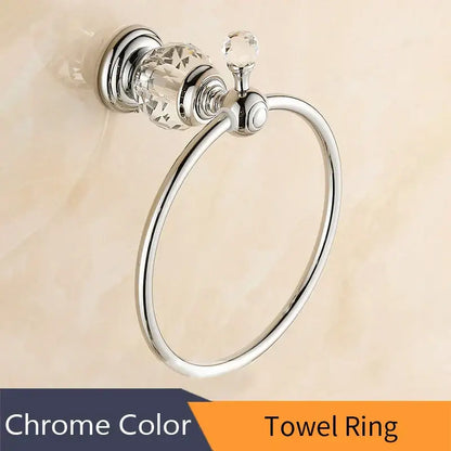 Crystal brass gold toilet paper holder bathroom accessory