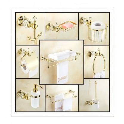Crystal brass gold toilet paper holder bathroom accessory