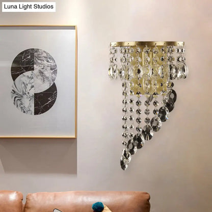 DecorBites™ Crystal Chain Wall Mounted Light Fixture - Minimalist Brass Corridor Sconce