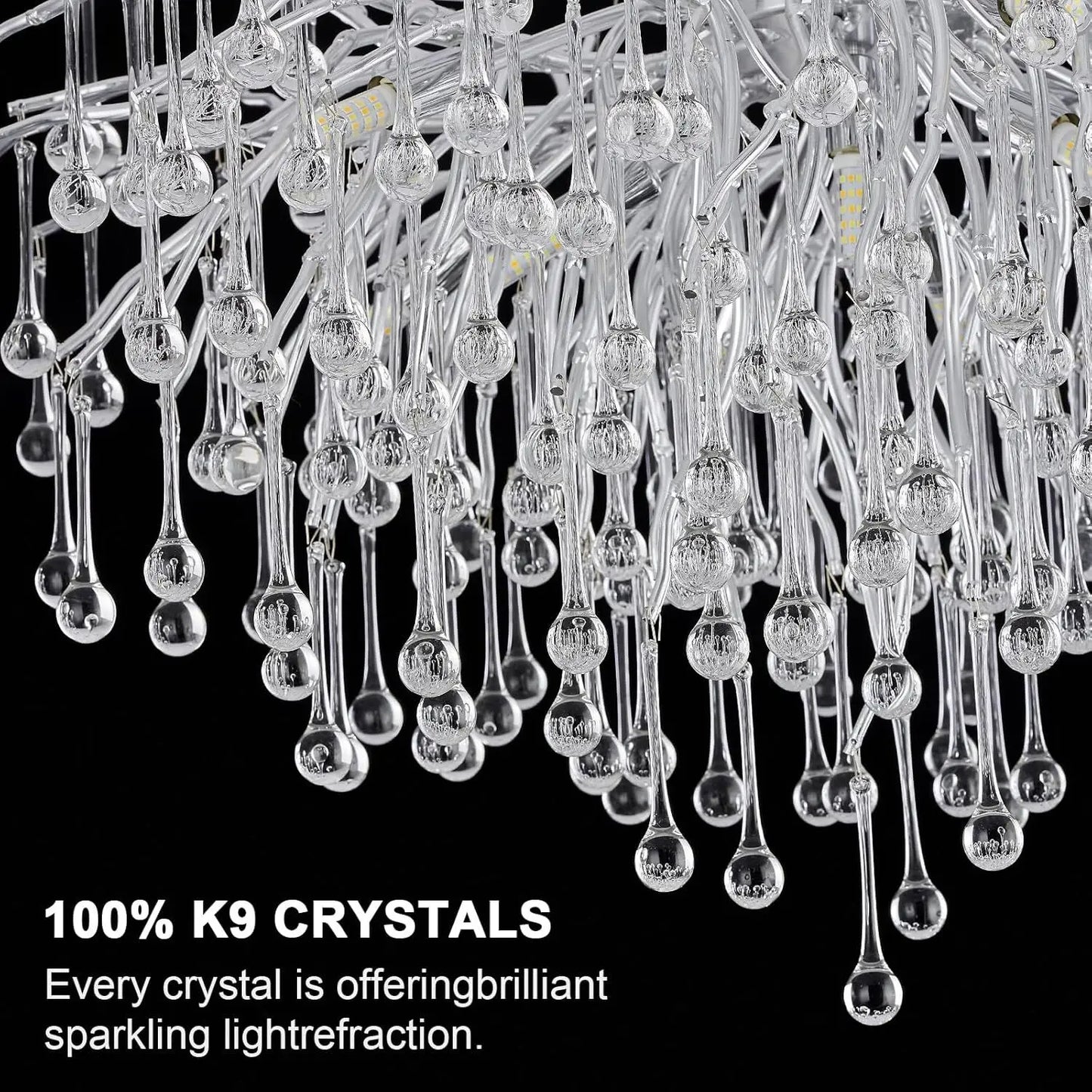 DecorBites™ Crystal Chandelier for Living Room Bedroom