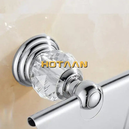 Crystal chrome toilet paper holder bathroom wall mount rack