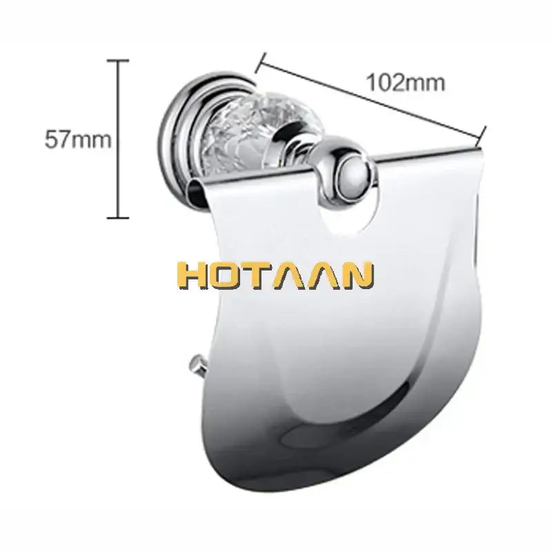 Crystal chrome toilet paper holder bathroom wall mount rack