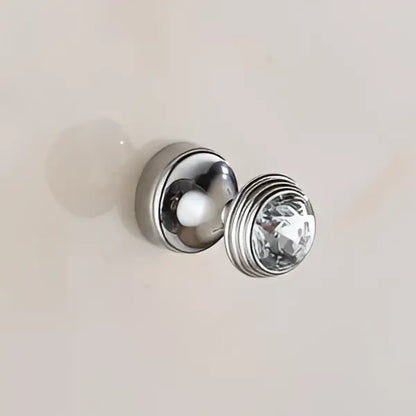 Crystal chrome wall hook set gold and antique brass bathroom decor
