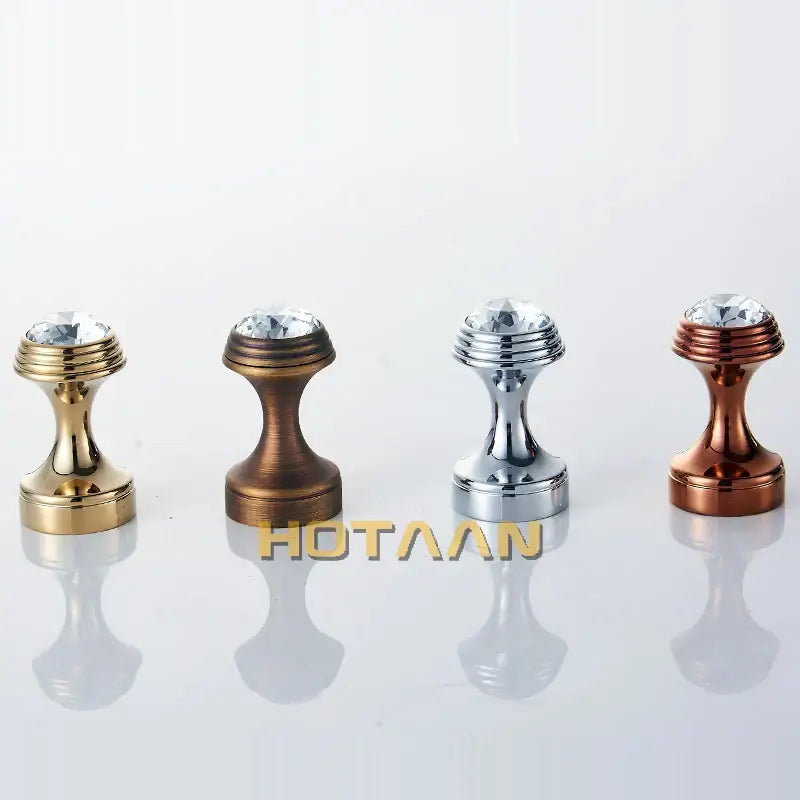 Crystal chrome wall hook set gold and antique brass bathroom decor