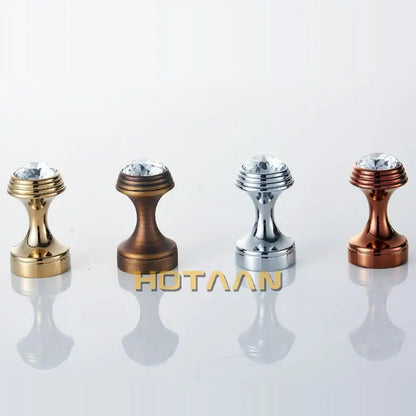 Crystal chrome wall hook set gold and antique brass bathroom decor
