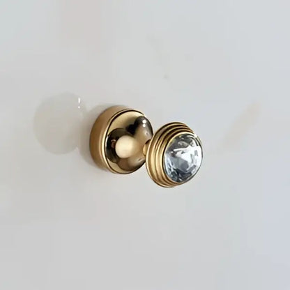 Crystal chrome wall hook set gold and antique brass bathroom decor