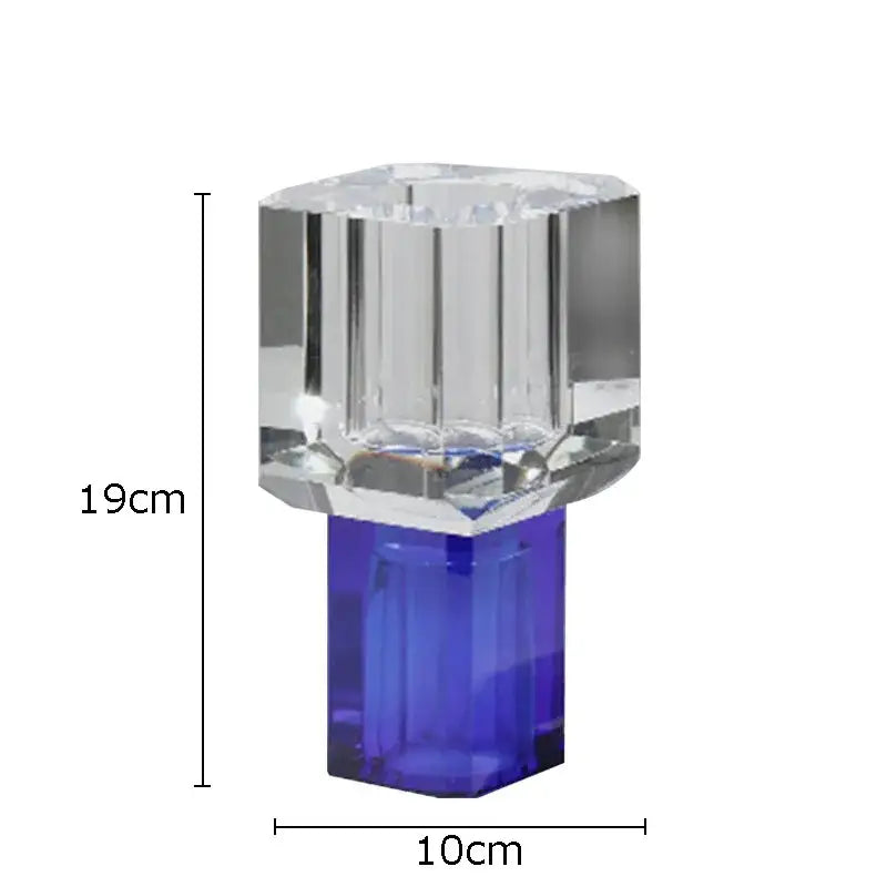 Crystal fish clear glass vase living room decor
