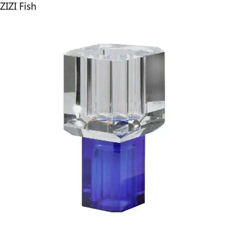 Crystal fish clear glass vase living room decor