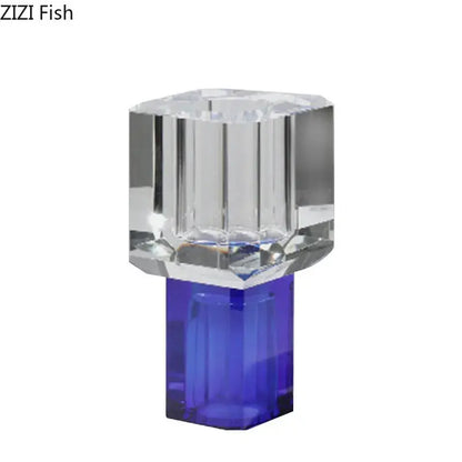 Crystal fish clear glass vase living room decor
