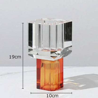 Crystal fish clear glass vase living room decor