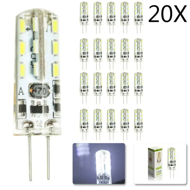 Crystal g4 led spotlight bulb pack for living room clear glass 20 count