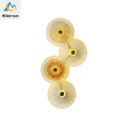 Crystal led wall lamps golden glass sconce living room decor