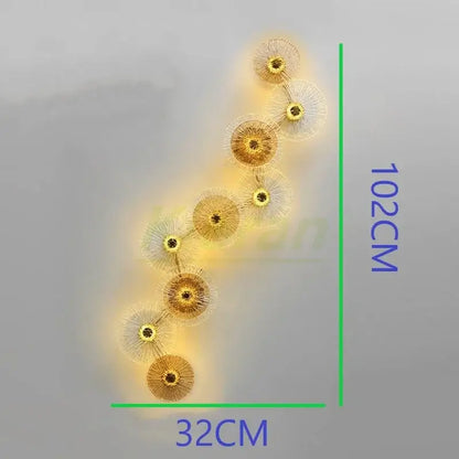 Crystal led wall lamps golden glass sconce living room decor