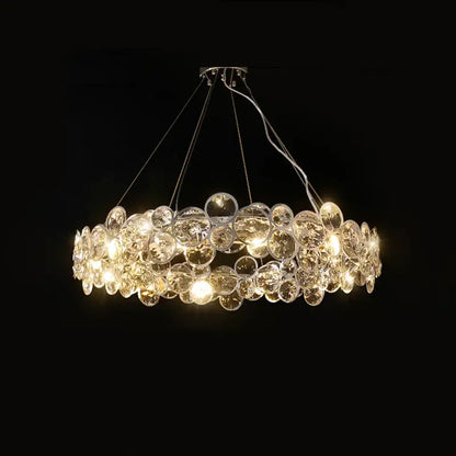 Crystal magic ring pendant light dining room crystal bubble chandelier