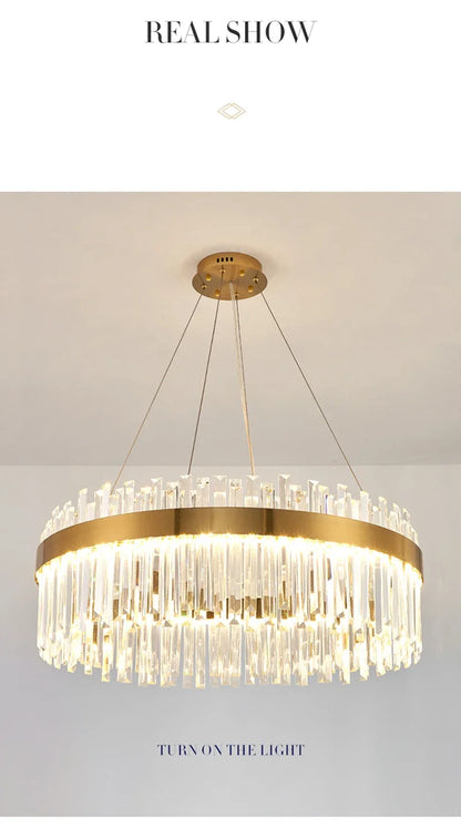 DecorBites™ Crystal Pendant Chandelier for Home Decor