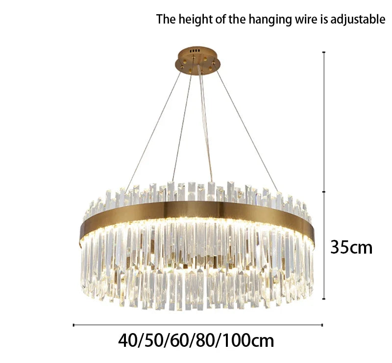 DecorBites™ Crystal Pendant Chandelier for Home Decor