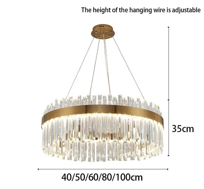 DecorBites™ Crystal Pendant Chandelier for Home Decor