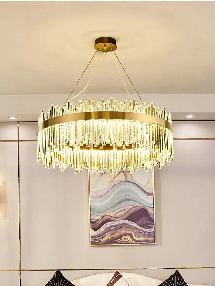 DecorBites™ Crystal Pendant Chandelier for Home Decor