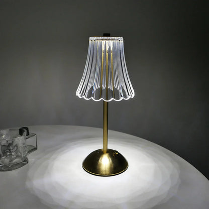 DecorBites™ Crystal retro table lamp  bedroom bedside lamp luxurious atmosphere lamp rechargeable dimming LED light