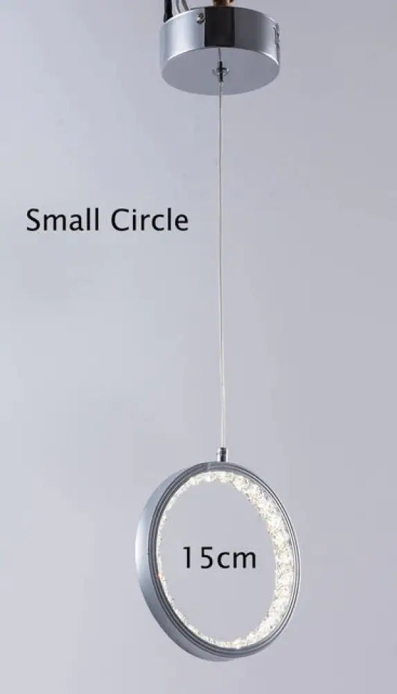 DecorBites™ Crystal Rings LED Pendant Light Fixture For Indoor Lamp Lamparas De Techo Surface Mounting Pendant Lamp For Bedroom Dining Room