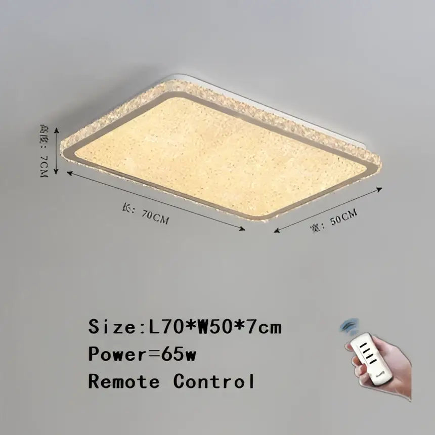 Crystal round ceiling lamp with frosted glass for living room