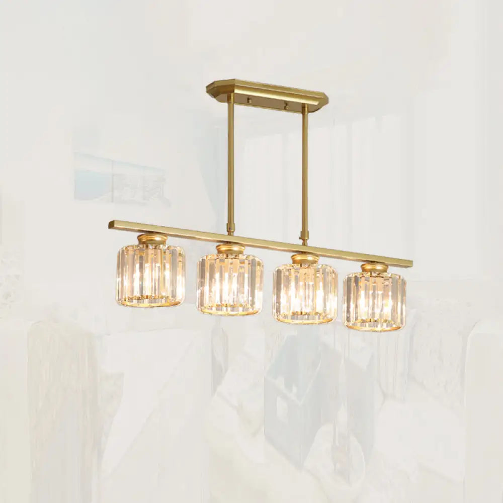 DecorBites™ Crystal Shade Ceiling Light for Dining Room Island in Simple Style