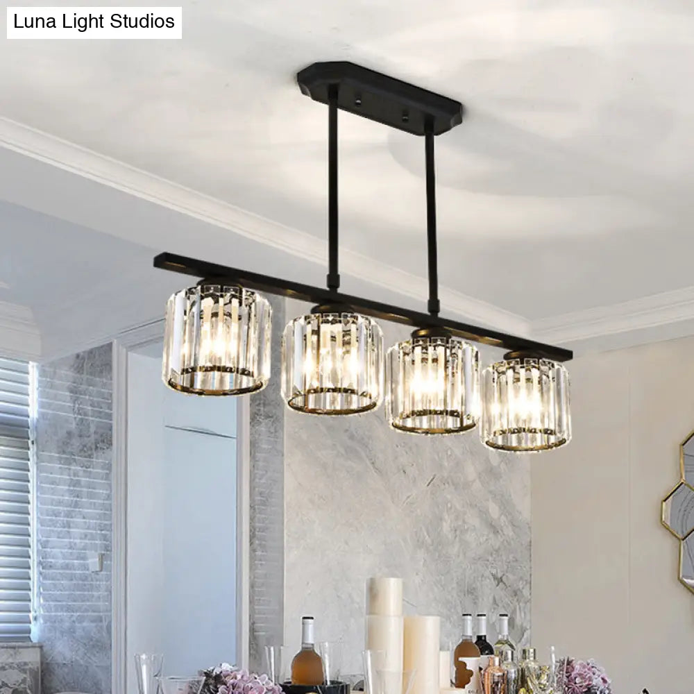 DecorBites™ Crystal Shade Ceiling Light for Dining Room Island in Simple Style