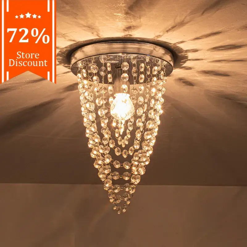 Crystal sun flower gold & silver ceiling light bedroom chandelier