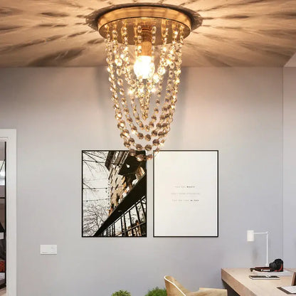 Crystal sun flower gold & silver ceiling light bedroom chandelier