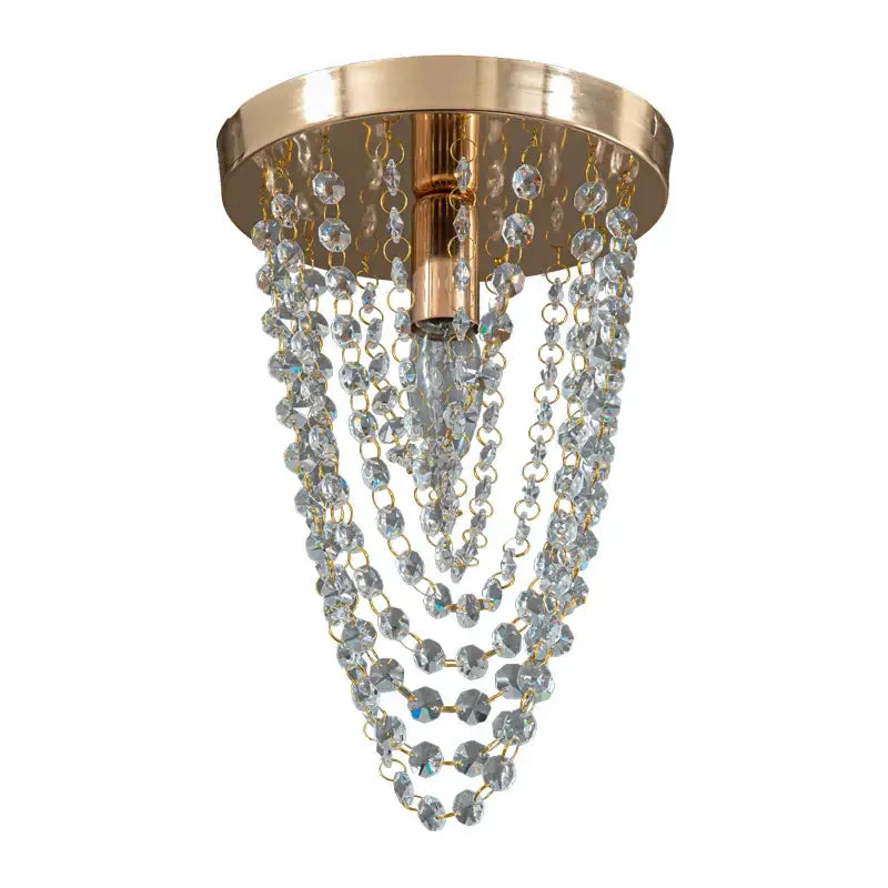Crystal sun flower gold & silver ceiling light bedroom chandelier