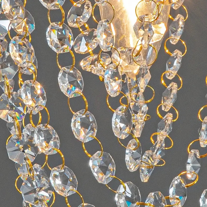 Crystal sun flower gold & silver ceiling light bedroom chandelier