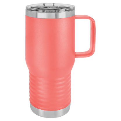 Insulated Travel Mug with Handle | 20 oz | Customizable | RCK Creations & More