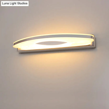 DecorBites™ Curved LED Vanity Sconce with Stainless Steel Finish for Bathrooms