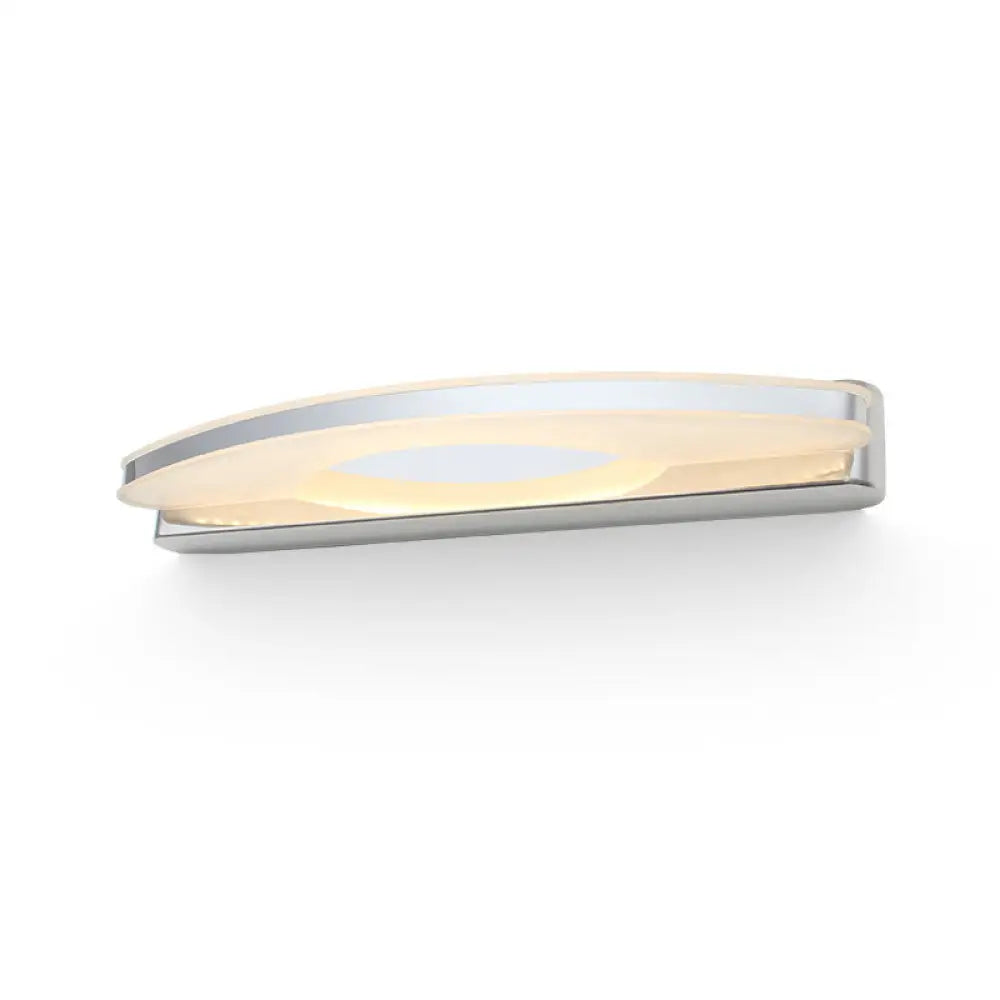 DecorBites™ Curved LED Vanity Sconce with Stainless Steel Finish for Bathrooms