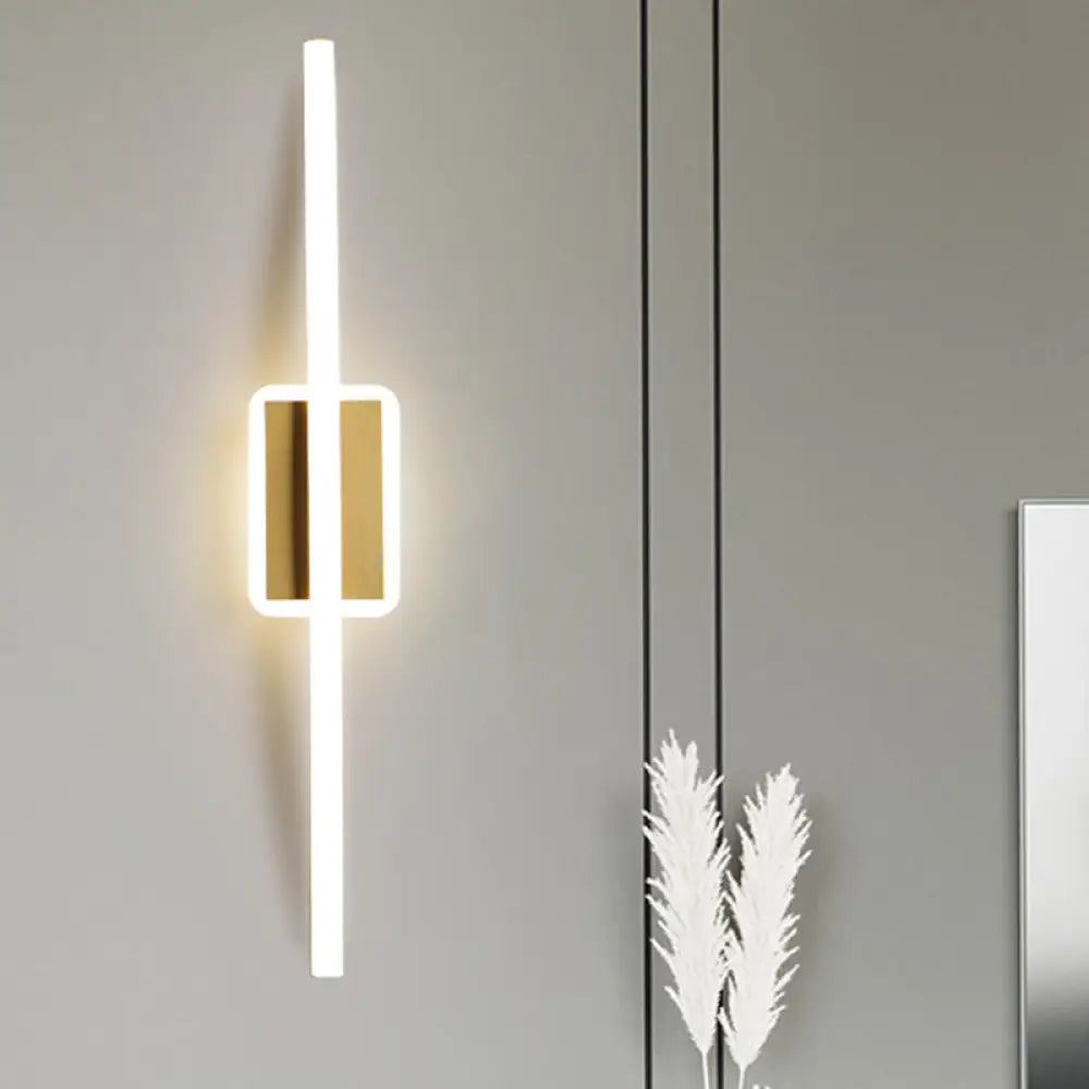 DecorBites™ Curved Linear Aluminum LED Wall Sconce in Simplicity Gold/Coffee - Ideal Dining Room Lighting