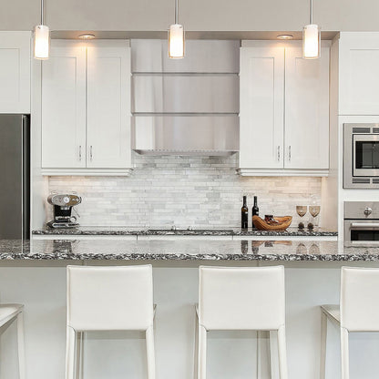 Akicon 36" Stainless Steel Wall Mount Range Hood, 3 Stacks Kitchen Hood with 600 CFM Vent Motor