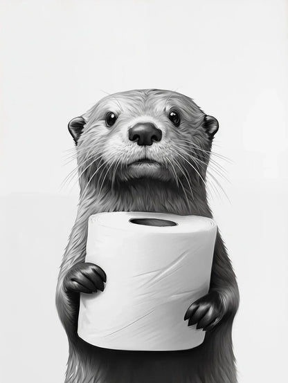 DecorBites™ Cute Animals Canvas Wall Art for Bathroom