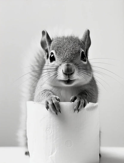 DecorBites™ Cute Animals Canvas Wall Art for Bathroom