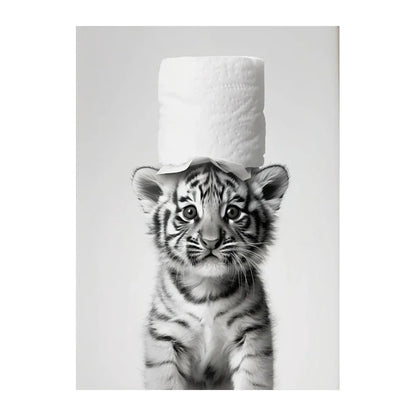 DecorBites™ Cute Animals Canvas Wall Art for Bathroom