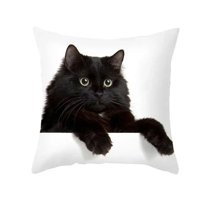 Cute black cat pillowcases bedroom animal print cushion covers