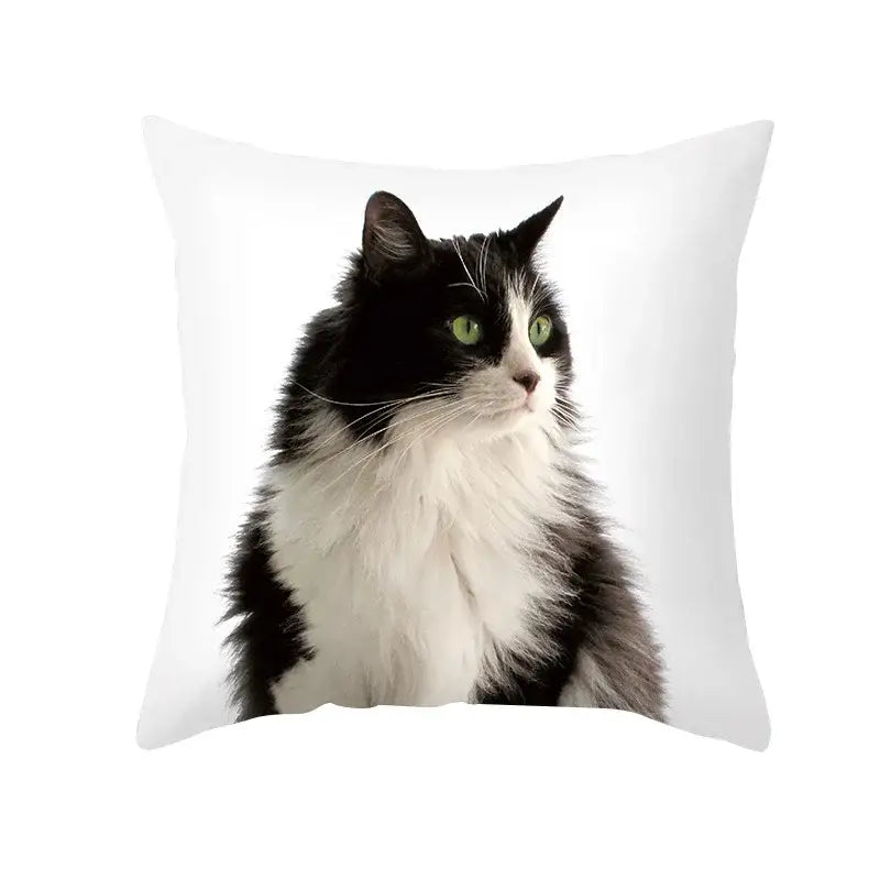 Cute black cat pillowcases bedroom animal print cushion covers