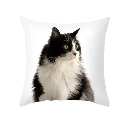 Cute black cat pillowcases bedroom animal print cushion covers