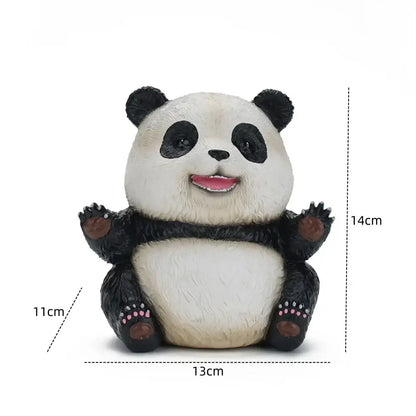 Cute black & white panda baby figurine – living room decor