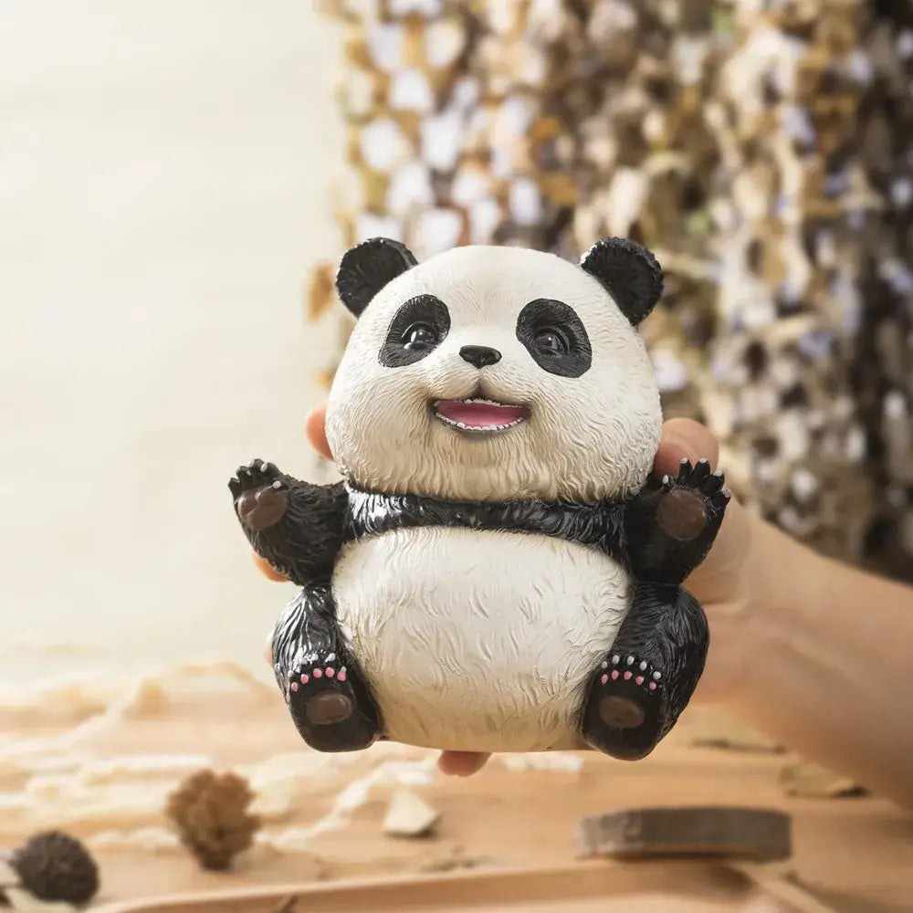 Cute black & white panda baby figurine – living room decor