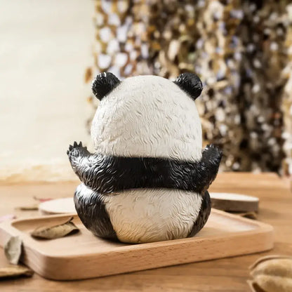 Cute black & white panda baby figurine – living room decor