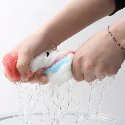 Cute cartoon animal coral fleece hand towel for kitchen and bathroom