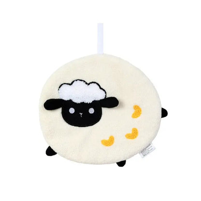 Cute cartoon animal coral fleece hand towel for kitchen and bathroom